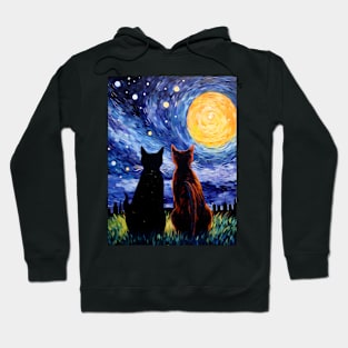 van Gogh's Cats Artwork Hoodie